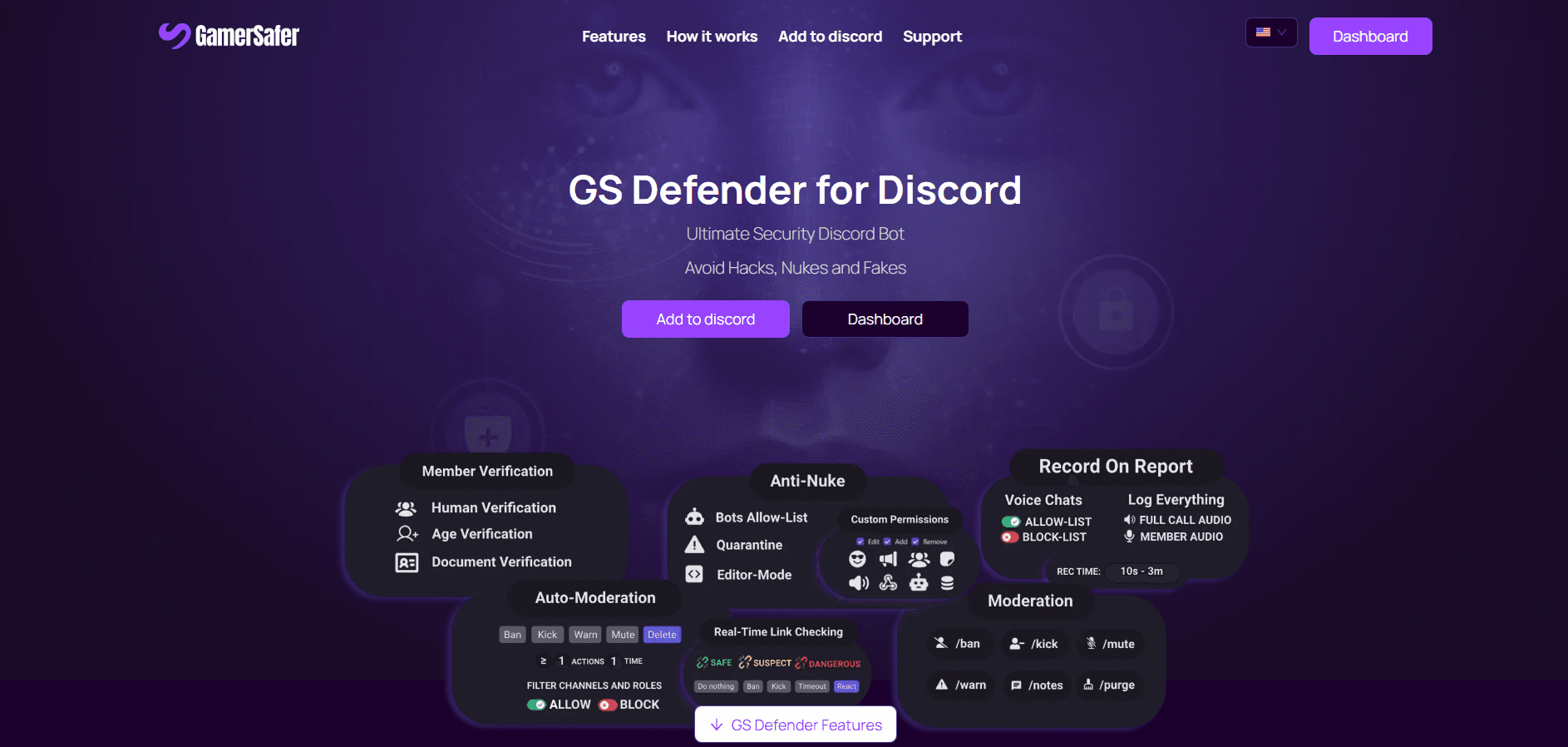 The biggest GS Defender update yet: welcome, organize, and protect your Discord server from one bot